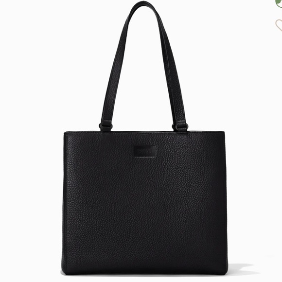 Dagne Dover Handbags - Allyn Leather Tote in color Onyx